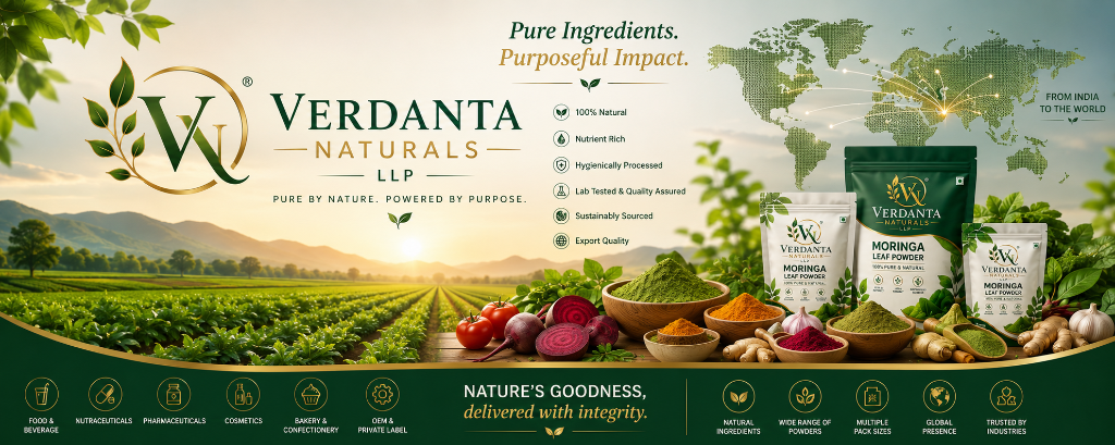Verdanta Naturals — premium dehydrated fruit and vegetable ingredients from India
